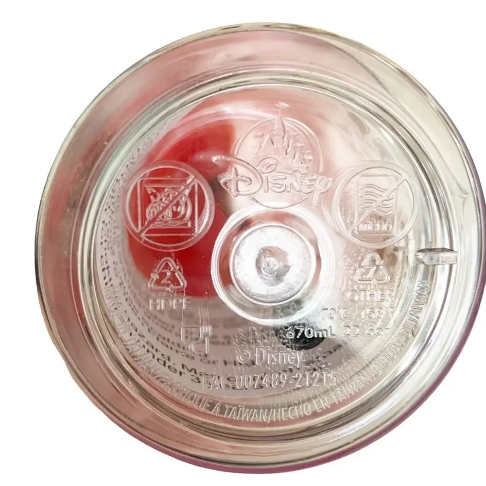 Disney 22 oz Minnie Mouse Clear Double Wall Travel Tumbler With Straw NWT - Picture 6 of 7